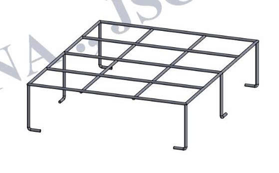 Giá inox, khung inox 490x410x125
